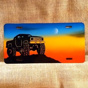 4x4 Action Metal Car Tag